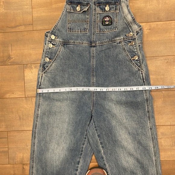 Teenie Weenie Denim Overalls Blue Bear Logo Korean Preppy S/M - Picture 15 of 15